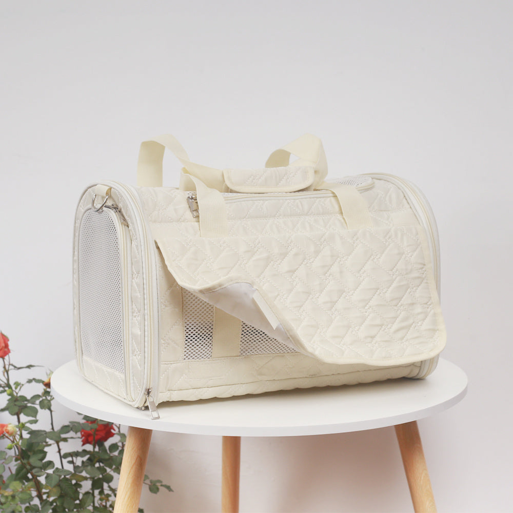 CozyPet Rides™ Portable Cat Backpack – Breathable Embroidered Travel Pet Carrier