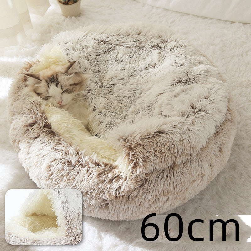 CozyPet Rides™ 2-in-1 Plush Soft Cat and Dog Winter Bed