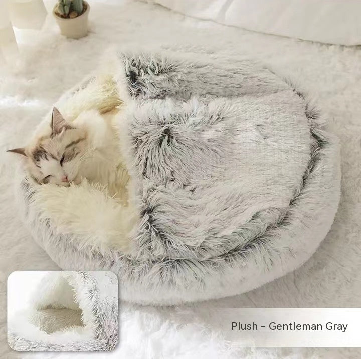 CozyPet Rides™ 2-in-1 Plush Soft Cat and Dog Winter Bed