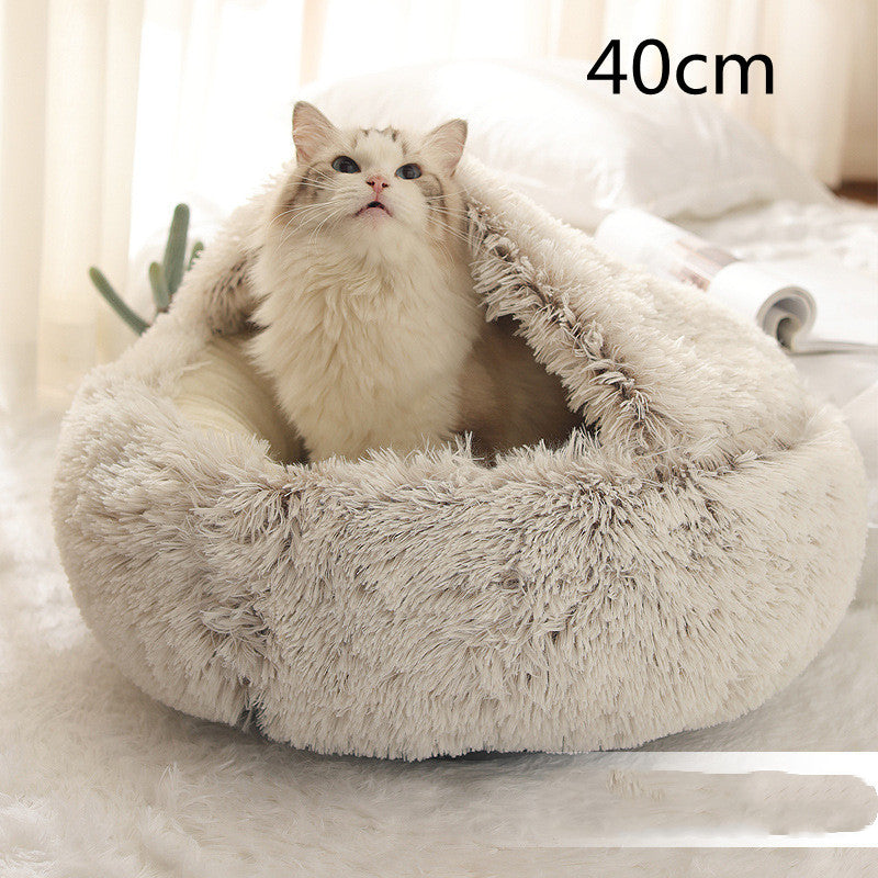 CozyPet Rides™ 2-in-1 Plush Soft Cat and Dog Winter Bed