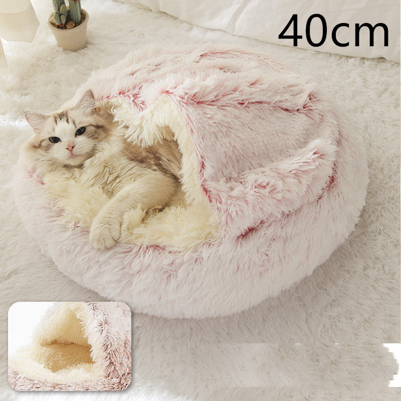 CozyPet Rides™ 2-in-1 Plush Soft Cat and Dog Winter Bed