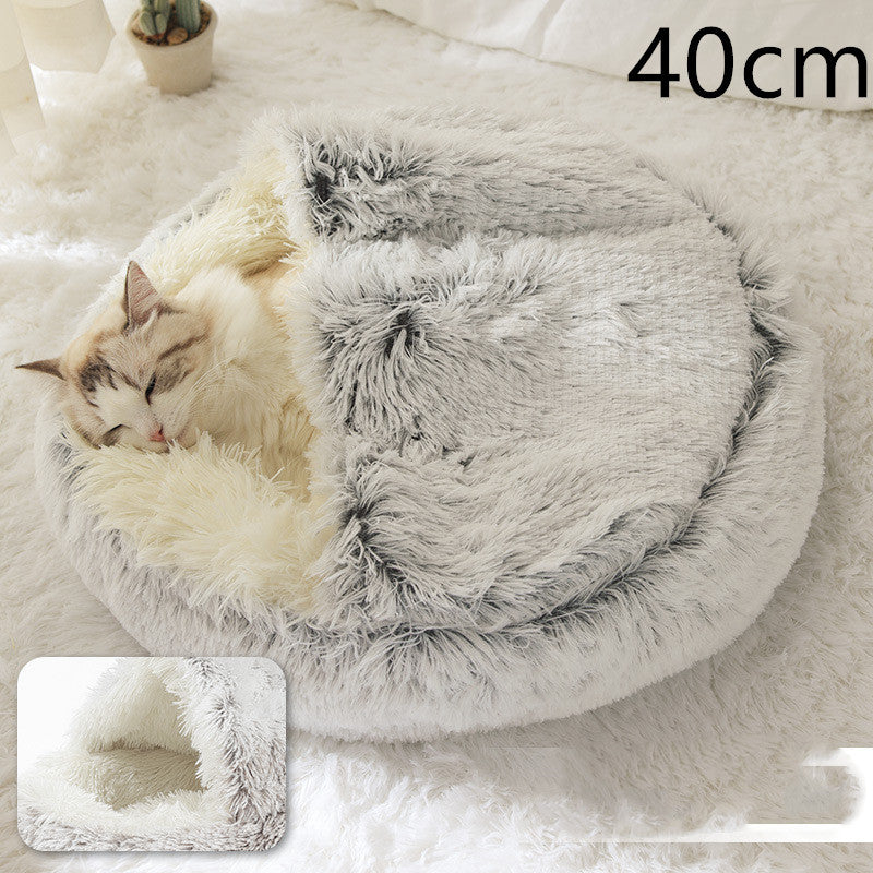 CozyPet Rides™ 2-in-1 Plush Soft Cat and Dog Winter Bed