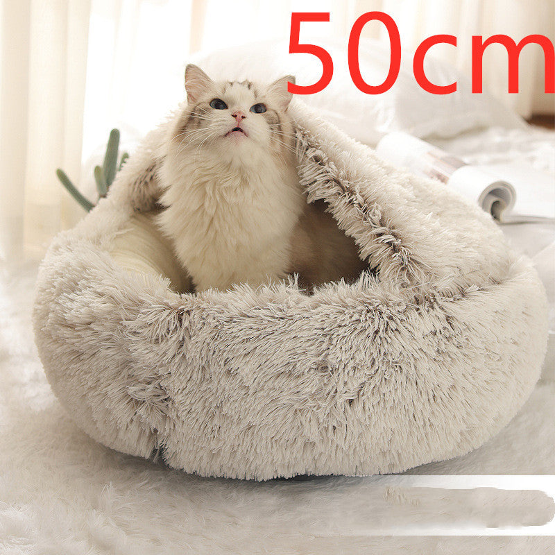 CozyPet Rides™ 2-in-1 Plush Soft Cat and Dog Winter Bed