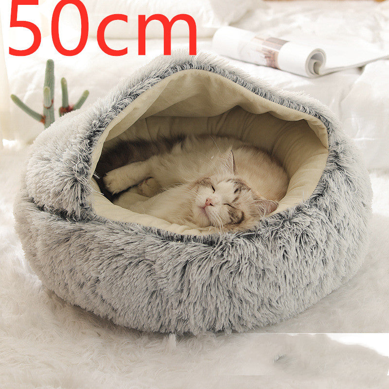 CozyPet Rides™ 2-in-1 Plush Soft Cat and Dog Winter Bed