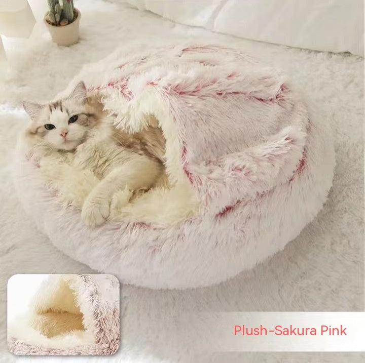 CozyPet Rides™ 2-in-1 Plush Soft Cat and Dog Winter Bed