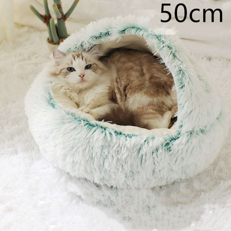 CozyPet Rides™ 2-in-1 Plush Soft Cat and Dog Winter Bed