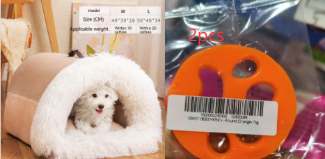 CozyPet Rides™ Splice Plush Pet Nest – Portable Warm Dog & Cat Bed