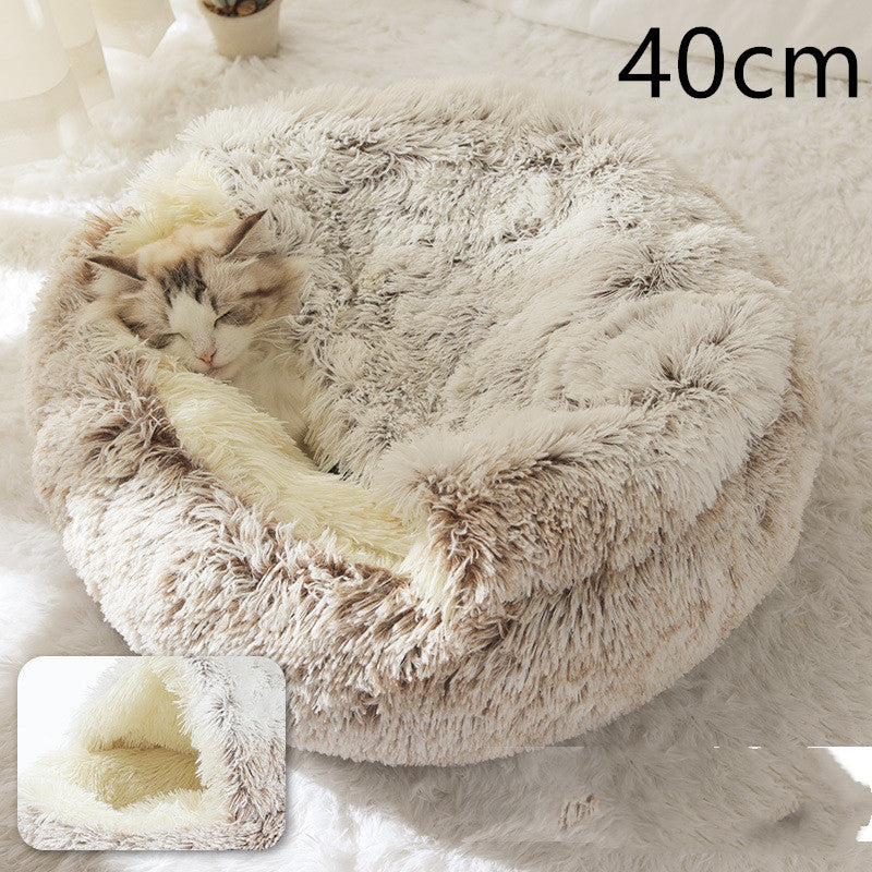 CozyPet Rides™ 2-in-1 Plush Soft Cat and Dog Winter Bed