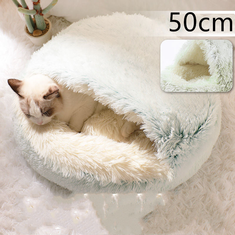 CozyPet Rides™ 2-in-1 Plush Soft Cat and Dog Winter Bed