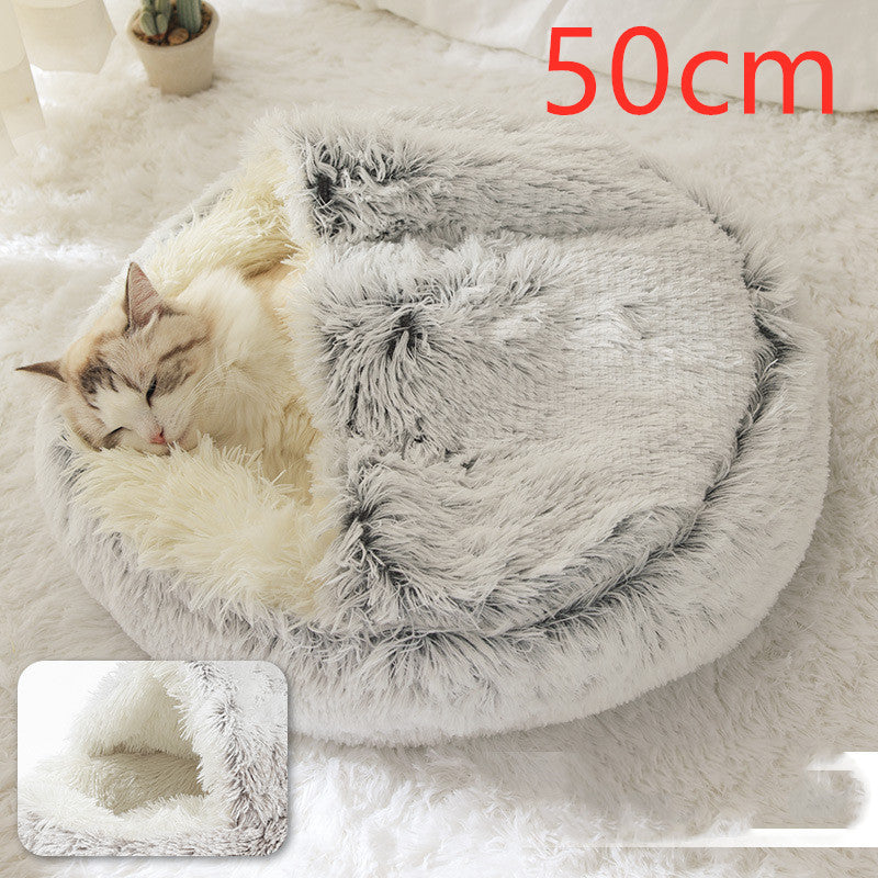 CozyPet Rides™ 2-in-1 Plush Soft Cat and Dog Winter Bed