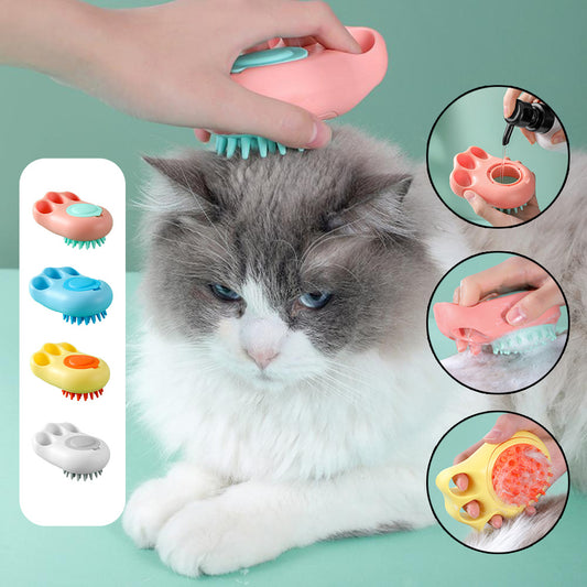 PawClean Foaming Cat Paw Bath Brush – Reusable Grooming & Massage Tool