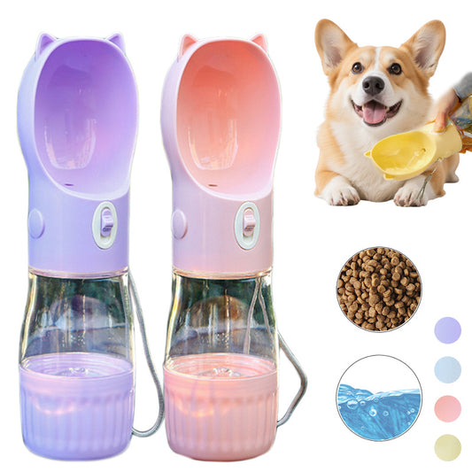 CozyPet Rides™ 2-in-1 Portable Dog Water Bottle & Food Bowl