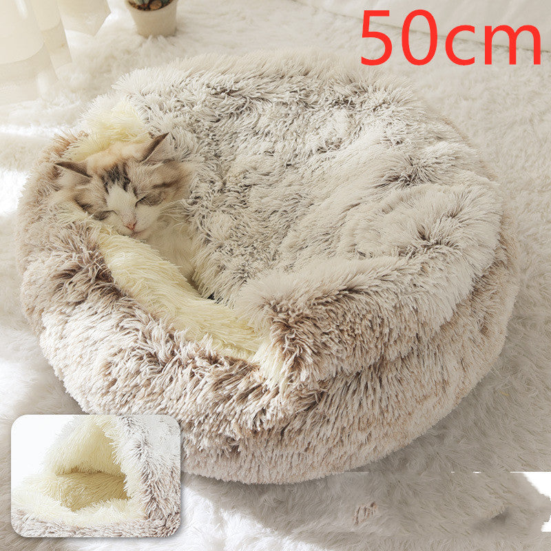 CozyPet Rides™ 2-in-1 Plush Soft Cat and Dog Winter Bed