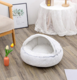 CozyPet Rides™ 2-in-1 Plush Soft Cat and Dog Winter Bed