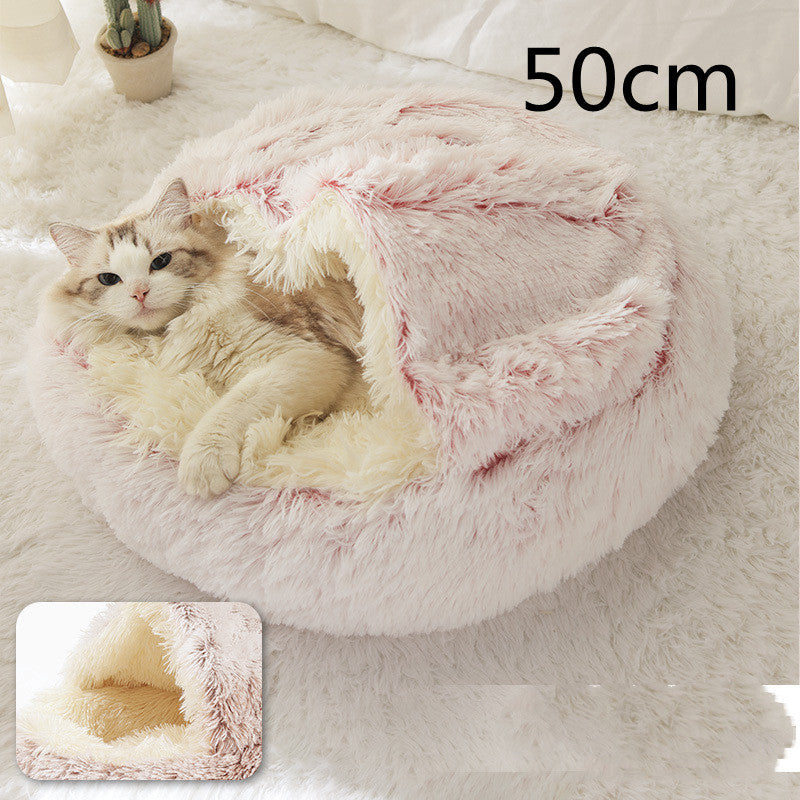 CozyPet Rides™ 2-in-1 Plush Soft Cat and Dog Winter Bed