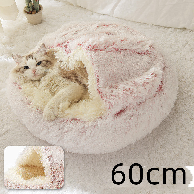 CozyPet Rides™ 2-in-1 Plush Soft Cat and Dog Winter Bed