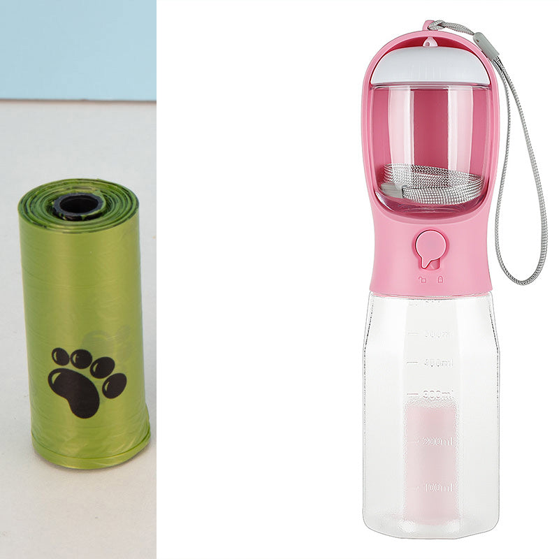 PawPort 3-in-1 Dog & Cat Water Bottle – Feeder, Drinker & Poop Dispenser