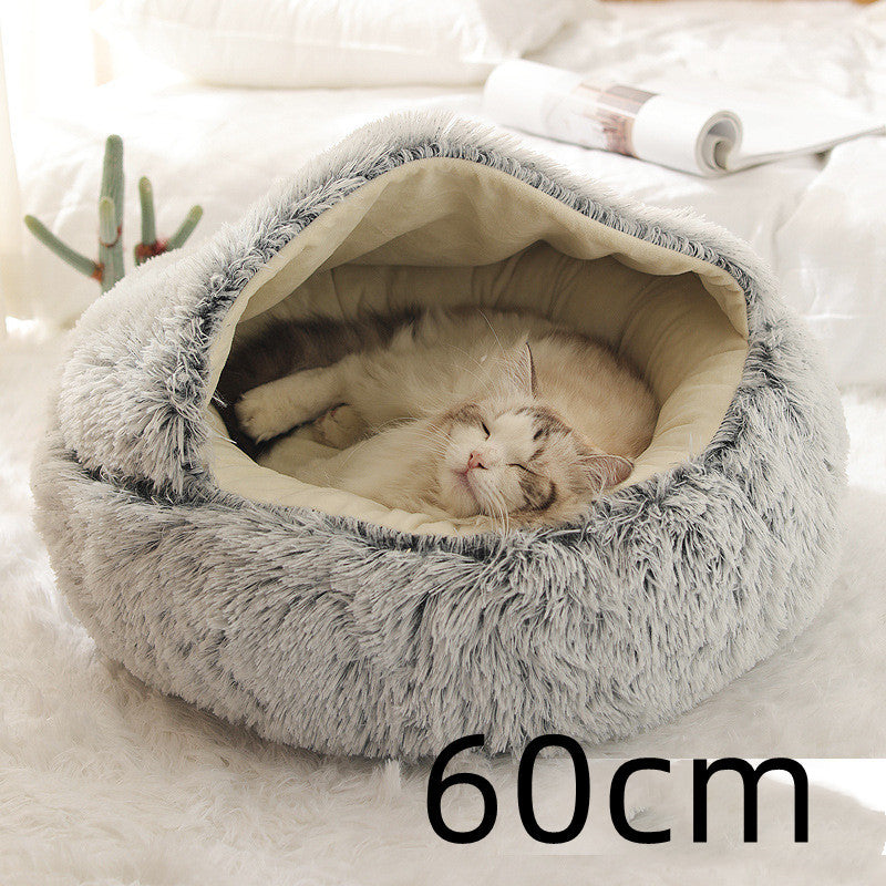 CozyPet Rides™ 2-in-1 Plush Soft Cat and Dog Winter Bed