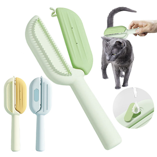 CozyPet Rides™ 3-in-1 Self-Cleaning Grooming Brush – Pet Hair Remover & Massager