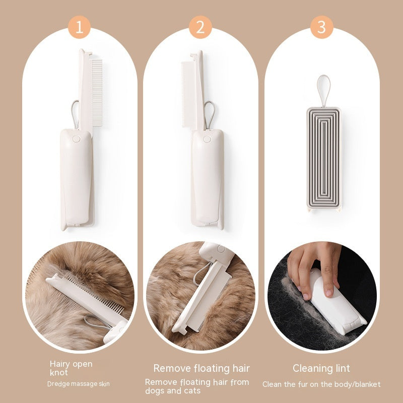 CozyPet Rides Pet Grooming & Hair Removal Brush - Massage Epilator