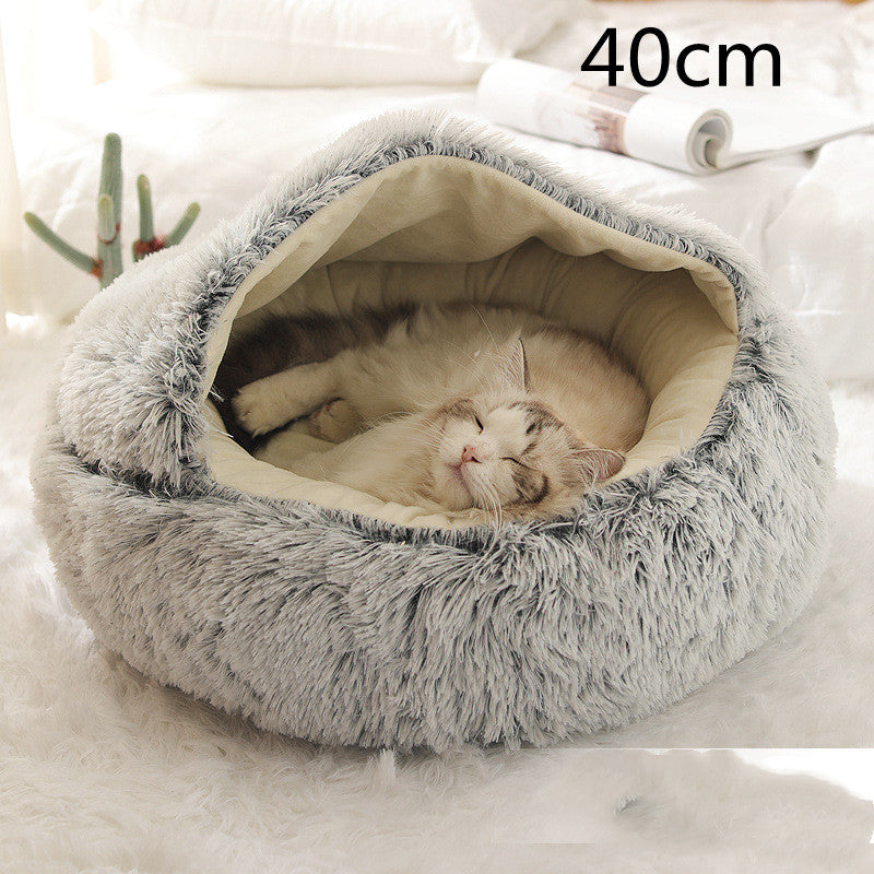 CozyPet Rides™ 2-in-1 Plush Soft Cat and Dog Winter Bed
