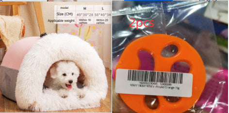 CozyPet Rides™ Splice Plush Pet Nest – Portable Warm Dog & Cat Bed