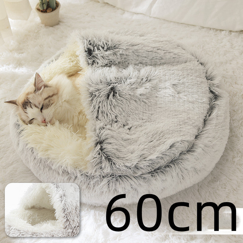 CozyPet Rides™ 2-in-1 Plush Soft Cat and Dog Winter Bed