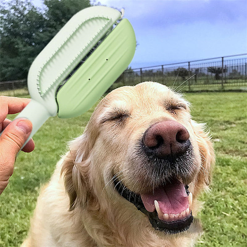 CozyPet Rides™ 3-in-1 Self-Cleaning Grooming Brush – Pet Hair Remover & Massager