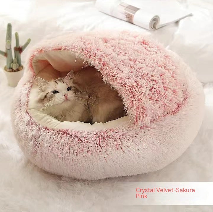 CozyPet Rides™ 2-in-1 Plush Soft Cat and Dog Winter Bed