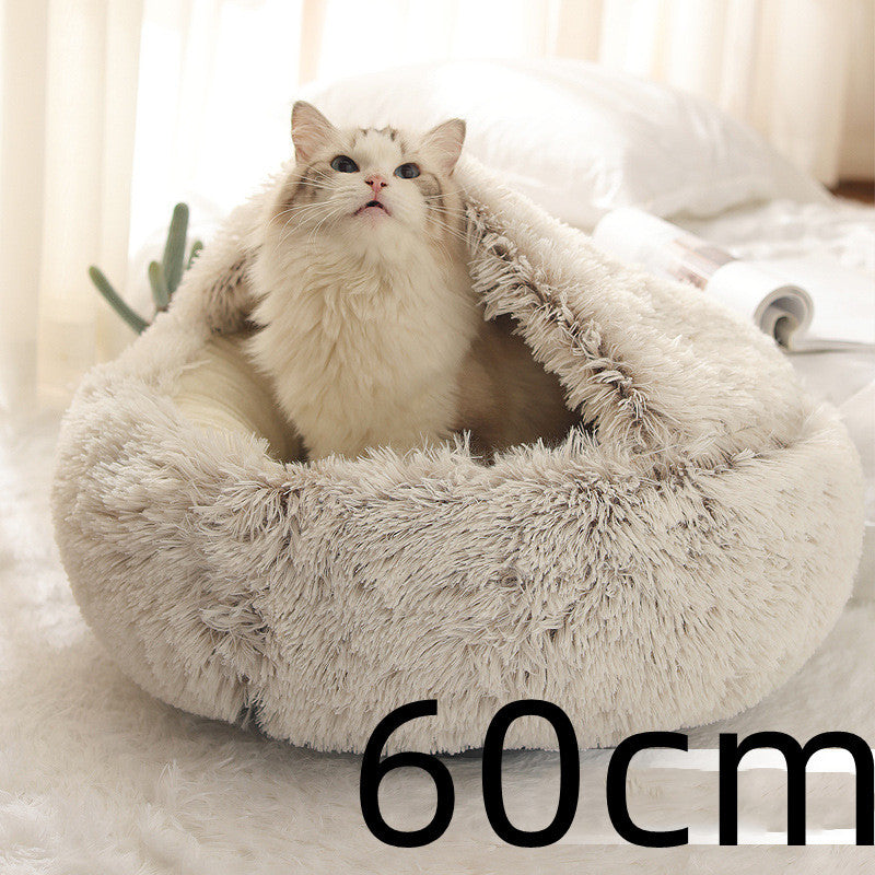 CozyPet Rides™ 2-in-1 Plush Soft Cat and Dog Winter Bed