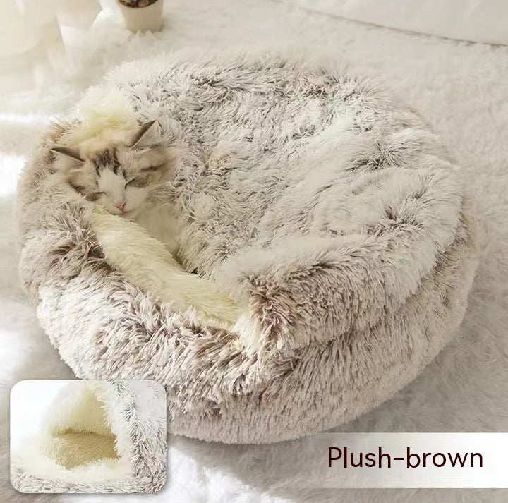 CozyPet Rides™ 2-in-1 Plush Soft Cat and Dog Winter Bed